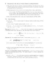 5 Introduction to the Theory of Order Statistics and Rank Statistics • This
