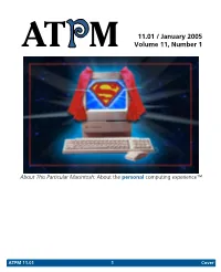 About This Particular Macintosh 11.01