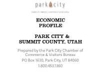 Economic Profile Park City & Summit County, Utah