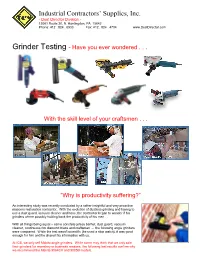 Grinder Test Results