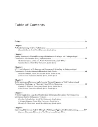 Table of Contents