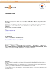 University of Dundee Emollient Enhancement of the Skin