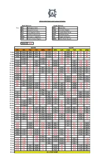 2020 WCL Official Schedule