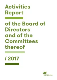 Activities Report of the Board of Directors and of the Committees Thereof
