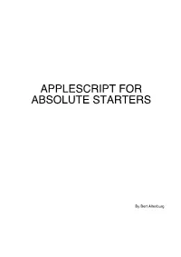 Applescript for Absolute Starters