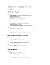 BRM Works List Jan 15