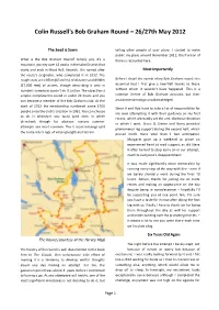 Colin Russell's Bob Graham Round – 26/27Th May 2012
