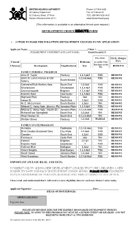 Development Choice Remove Form