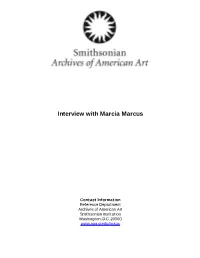 Interview with Marcia Marcus