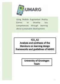 IO2 A2 Analysis and Synthesis of the Literature on Learning Design