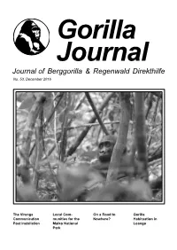 Journal of Berggorilla & Regenwald Direkthilfe