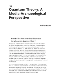 Quantum Theory: a Media-Archaeological Perspective