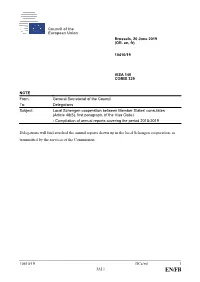 10410/19 Dcs/Ml 1 JAI.1 Delegations Will Find Attached the Annual Reports