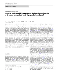 Impact of a Microphallid Trematode on the Behaviour and Survival of Its Isopod Intermediate Host: Phylogenetic Inheritance?