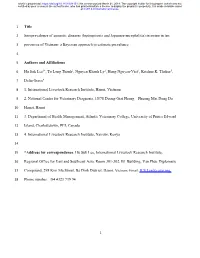 (Leptospirosis and Japanese Encephalitis) in Swine in Ten