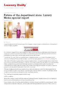 Luxury Daily Is Published Each Business Day