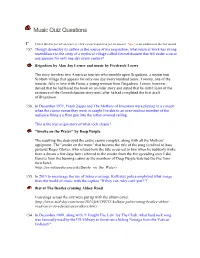 Music Quiz Questions