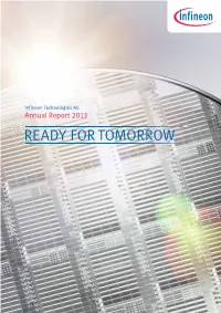 Ready for Tomorrow Infineon at a Glance