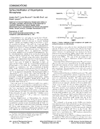 Surface Modification of Polyanhydride Microspheres