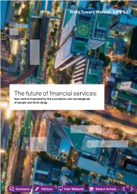 The Future of Financial Services: How Work Is Impacted by the Connection and Convergence of People and Technology