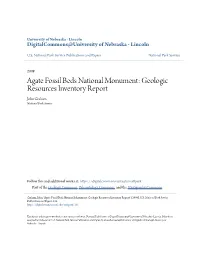 Agate Fossil Beds National Monument: Geologic Resources Inventory Report John Graham National Park Service