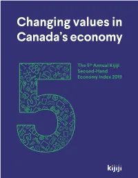 Changing Values in Canada's Economy