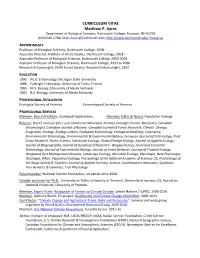 CURRICULUM VITAE Matthew P. Ayres