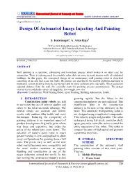 Design of Automated Image Injecting and Painting Robot