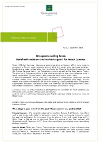Groupama Sailing Team Redefined Ambitions and Marked Support for Franck Cammas