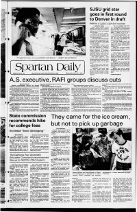 Spartan Daily Hooper and Defensive Backs Jerome Seventh Running Back Taken in the Bearden and Ken Daniel Are Other Draft
