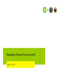 Deepwater Horizon Source Control
