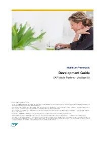 Development Guide SAP Mobile Platform - Mobiliser 5.5