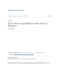 Jan Eliasson and the Styles of Mediation Garret Brouwer