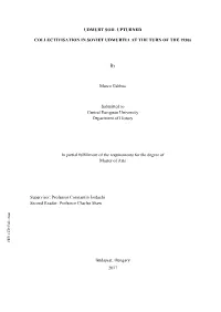 Udmurt Soil Upturned Collectivisation in Soviet