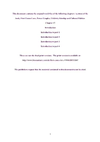 1 This Document Contains the Original Word Files of the Following Chapters