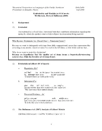 4. Evidentiality and Modality in St'at'imcets