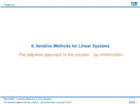 6. Iterative Methods for Linear Systems