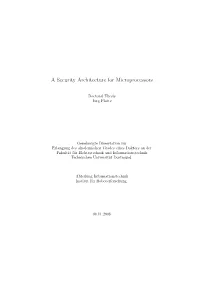 A Security Architecture for Microprocessors