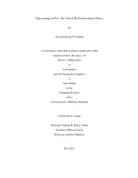 Experiencing the Past: the Virtual (Re)Construction of Places By