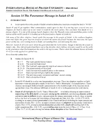 FST14.The Forerunner Message in Isaiah 41-42.Study Notes.171208