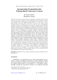 Incorporating Fermentation Into Undergraduate Laboratory Courses