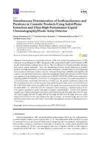 Simultaneous Determination of Isothiazolinones