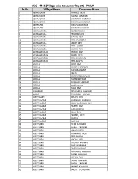Sr No. Village Name Consumer Name VSQ- 4466 (Village Wise Consumer Report)