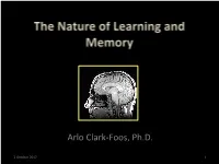 The Nature of Learning and Memory