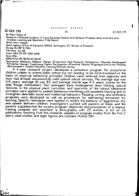Training Program Are Specified; a Bibhography with 23 Entries, a List Of