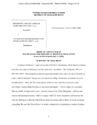 Amicus Curiae Brief in a Case Holding That a High School Cheerleader’S Online Speech Was Protected by the First Amendment)