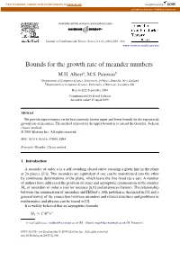 Bounds for the Growth Rate of Meander Numbers M.H
