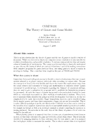 COMP30191 the Theory of Games and Game Models