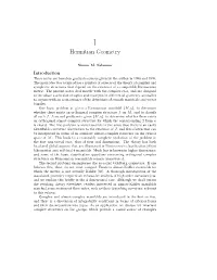 Hermitian Geometry