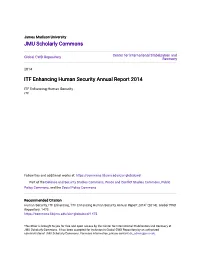 ITF Enhancing Human Security Annual Report 2014